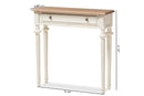 Gosford Weathered Oak and White Wash Distressed Two-Tone Console Table Baxton