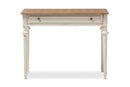 Gosford Weathered Oak and Whitewash Writing Desk Baxton