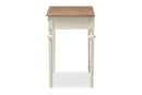 Gosford Weathered Oak and Whitewash Writing Desk Baxton