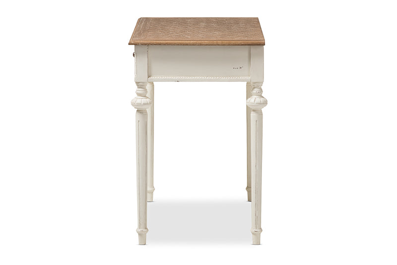 Gosford French Provincial Weathered Oak and Whitewash Writing Desk