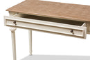 Gosford Weathered Oak and Whitewash Writing Desk Baxton