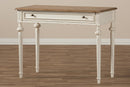 Gosford Weathered Oak and Whitewash Writing Desk Baxton