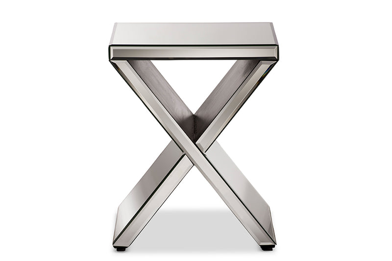 Clovis Modern and Contemporary Hollywood Regency Glamour Style Accent Side Table