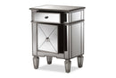 Tarun Mirrored End Table Baxton