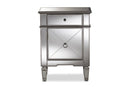 Tarun Mirrored End Table Baxton