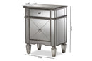Tarun Mirrored End Table Baxton