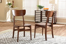 Florencia Dark Walnut Bent Wood Dining Side Chair (Set of 2) Baxton