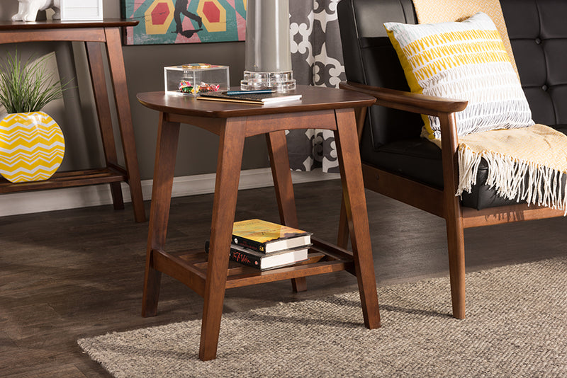 Brighton Mid-century Dark Walnut End Table