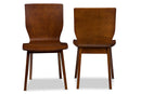 Michaela Dark Walnut Bent Wood Dining Chair (Set of 2) Baxton