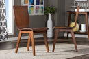 Michaela Dark Walnut Bent Wood Dining Chair (Set of 2) Baxton