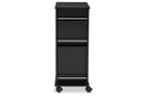Otis Dark Brown Wood Modern Dry Bar and Wine Cabinet Baxton