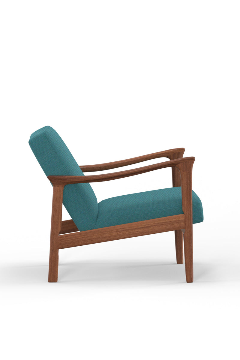 Easton Lounge Chair, Turquoise Alpine