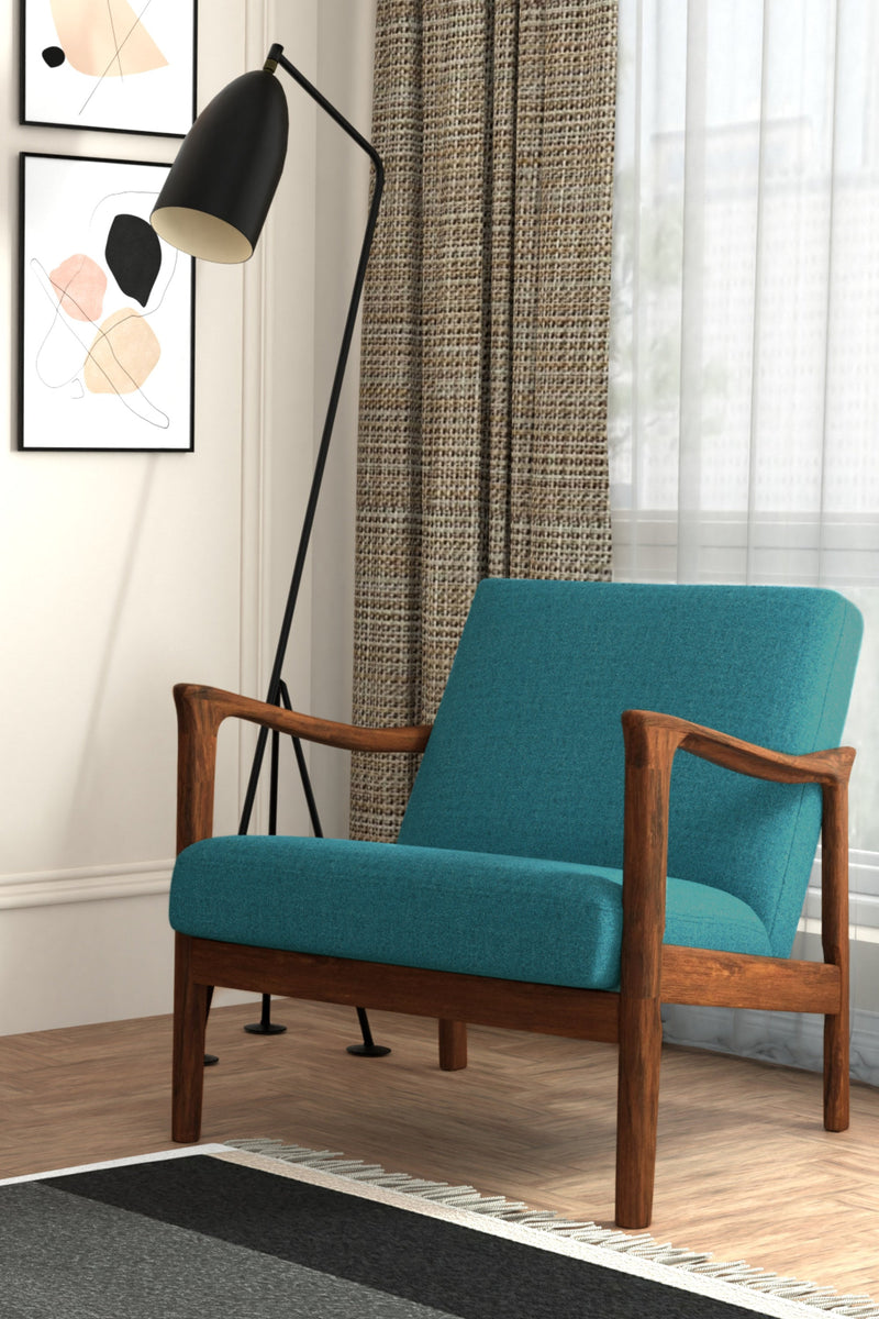 Easton Lounge Chair, Turquoise Alpine