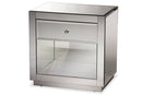 Roderick Hollywood Glamour Style 1-drawer and 1-shelf End Table Baxton