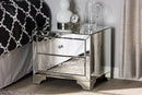 Giovanni Mirrored 2-Drawer End Table Baxton