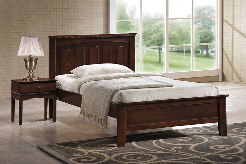 Alora Cappuccino Wood Contemporary Twin-Size Bed