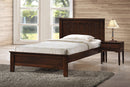 Halia Cappuccino Wood Twin-Size Bed Baxton