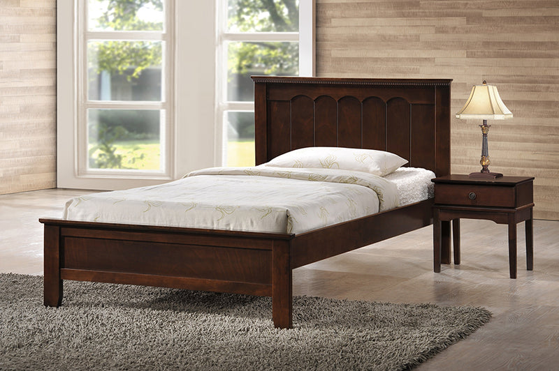 Halia Cappuccino Wood Contemporary Twin-Size Bed