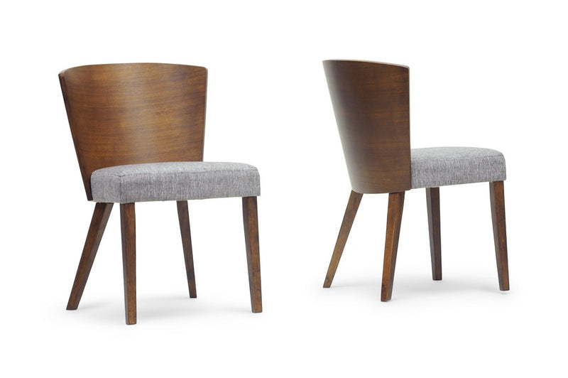 Nadim Brown and "Gravel" Wood Modern Dining Chair (Set of 2)