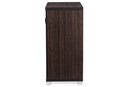 Adelina Dark Brown Sideboard Storage Cabinet w/Glass Doors Baxton