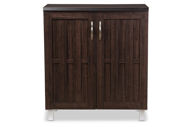 Kelly Modern and Contemporary Dark Brown Sideboard Storage Cabinet