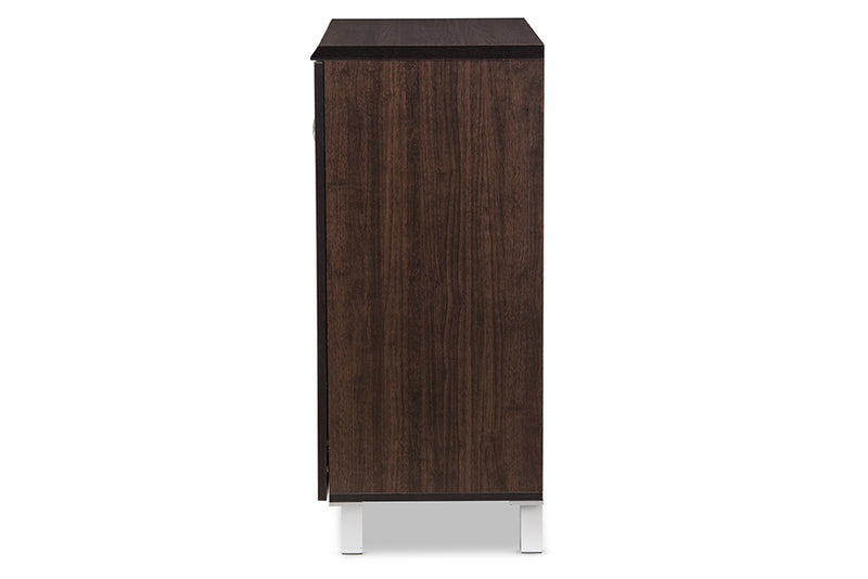 Kelly Modern and Contemporary Dark Brown Sideboard Storage Cabinet