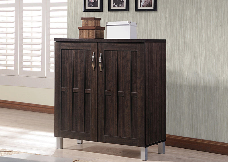 Kelly Modern and Contemporary Dark Brown Sideboard Storage Cabinet