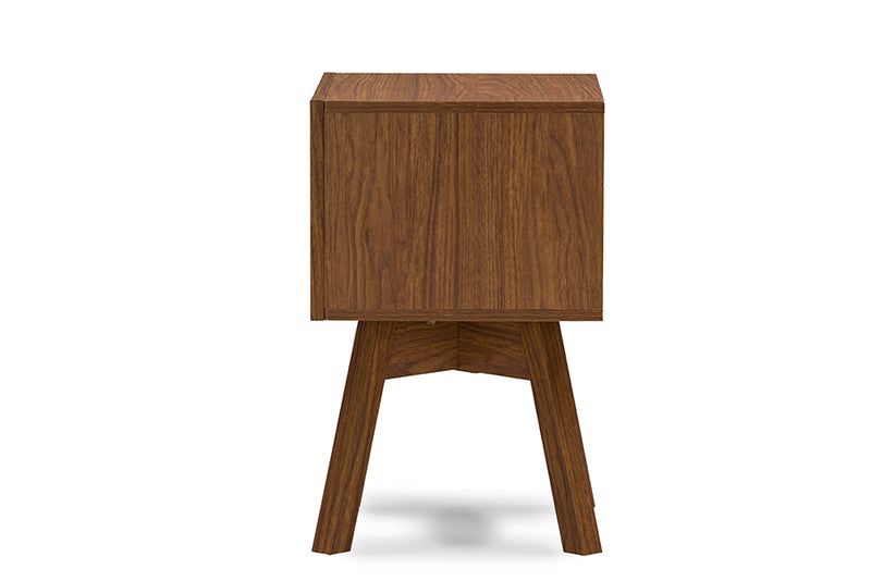 Iseline Two-tone Walnut and White Nightstand