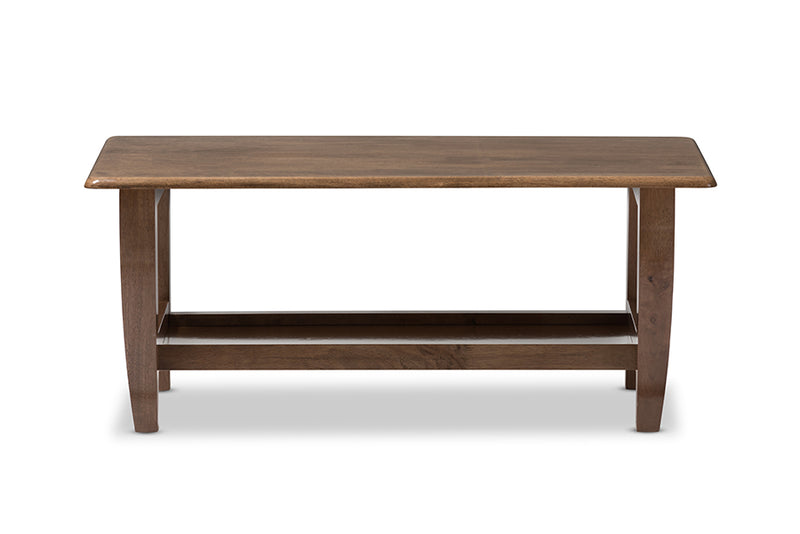 Elijah Mid-Century Modern Walnut Veneer Finished Coffee Table