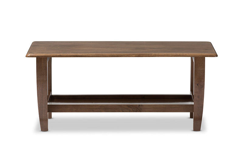 Elijah Walnut Veneer Finished Coffee Table Baxton