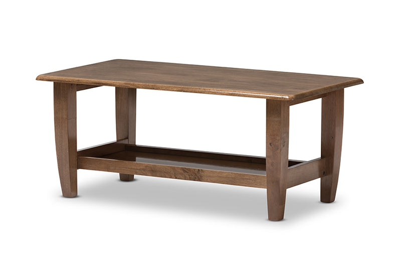 Elijah Mid-Century Modern Walnut Veneer Finished Coffee Table