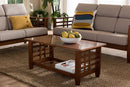 Risha Style Cherry Finished Brown Wood Living Room Occasional Coffee Table Baxton