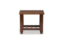 Risha Mission Style Cherry Finished Brown Wood Living Room Occasional End Table Baxton