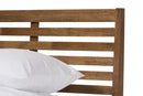 Torino Solid Walnut Wood Slatted Queen Size Platform Bed Baxton