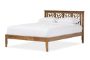 Vinicio Tree Branch Inspired Walnut Wood King Size Platform Bed Baxton