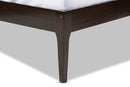Swanson Cappuccino Finishing Solid Wood Queen Size Bed Baxton