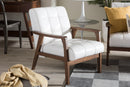 Mozaika Masterpieces Club Chair - White Faux Leather Baxton