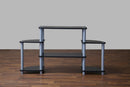 Aveneil Black and Silver 3-Tier TV Stand Baxton