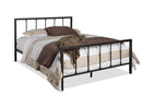Livinia Industrial Black Bronze Finished Metal Queen Size Platform Bed Baxton