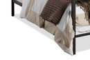 Livinia Industrial Black Bronze Finished Metal Queen Size Platform Bed Baxton