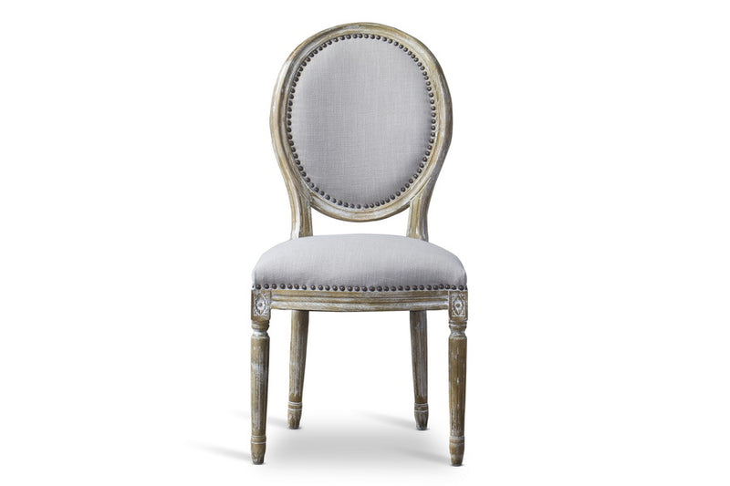 Meryland BeigeTraditional French Accent Chair-Round