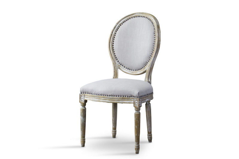 Meryland BeigeTraditional French Accent Chair-Round