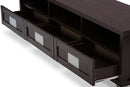 Aberdeen Dark Brown Wood 63-Inch TV Cabinet w/3-drawer Baxton