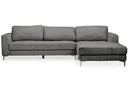 Legrand Gray Microfiber Right Facing Sectional Sofa Baxton