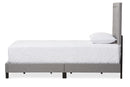 Sadler Gray Fabric Upholstered Twin Size Tufting Bed Baxton