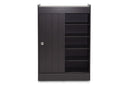 Farica Shoe-Rack Cabinet, 2-Sliding Doors Baxton