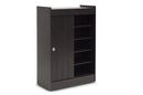 Farica Shoe-Rack Cabinet, 2-Sliding Doors Baxton