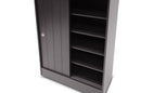 Farica Shoe-Rack Cabinet, 2-Sliding Doors Baxton