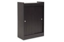 Farica Shoe-Rack Cabinet, 2-Sliding Doors Baxton