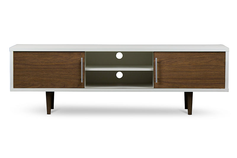 Ishana 2 Tone Faux Wood Veneer TV Stand